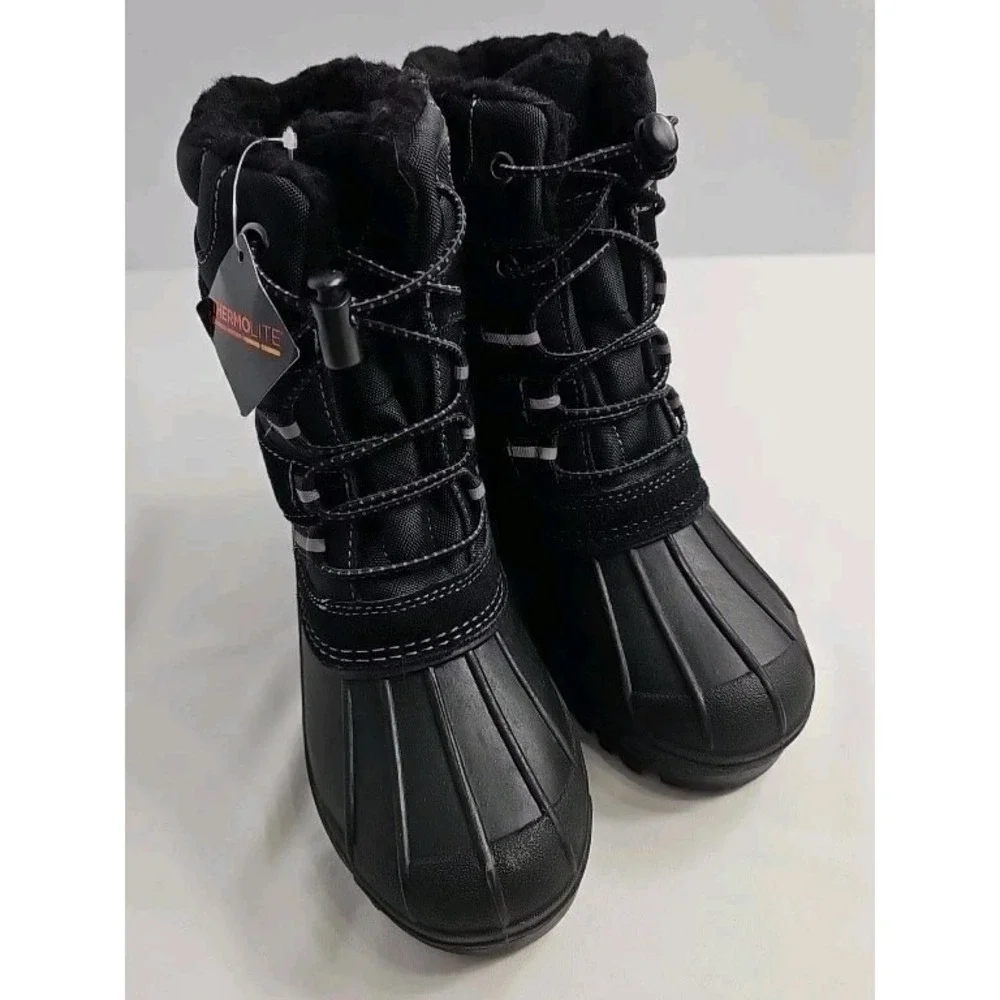 Lands End Youth Unisex Size 1M Waterproof Rubber Boots New With Tags‎